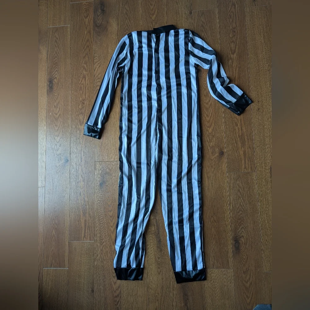Hyde & Eek! Black & White Striped Jumpsuit Children's Large NIB